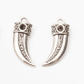 Zinc Alloy Horn Charm Pendant No.895755 for DIY Necklace Bracelet Jewelry Making view 2