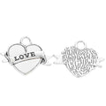 Zinc Alloy Heart Charm Pendant No.146626 for DIY Necklace Bracelet Jewelry Making view 3