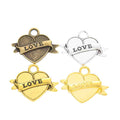 Zinc Alloy Heart Charm Pendant No.146626 for DIY Necklace Bracelet Jewelry Making view 5