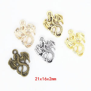 Zinc Alloy Flying Dragon Charm Pendant No.610369 for DIY Necklace Bracelet Jewelry Making