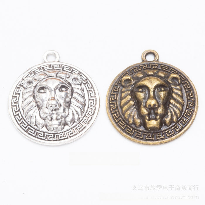 Zinc Alloy Lion Head Charm Pendant for DIY Necklace Bracelet Jewelry Making