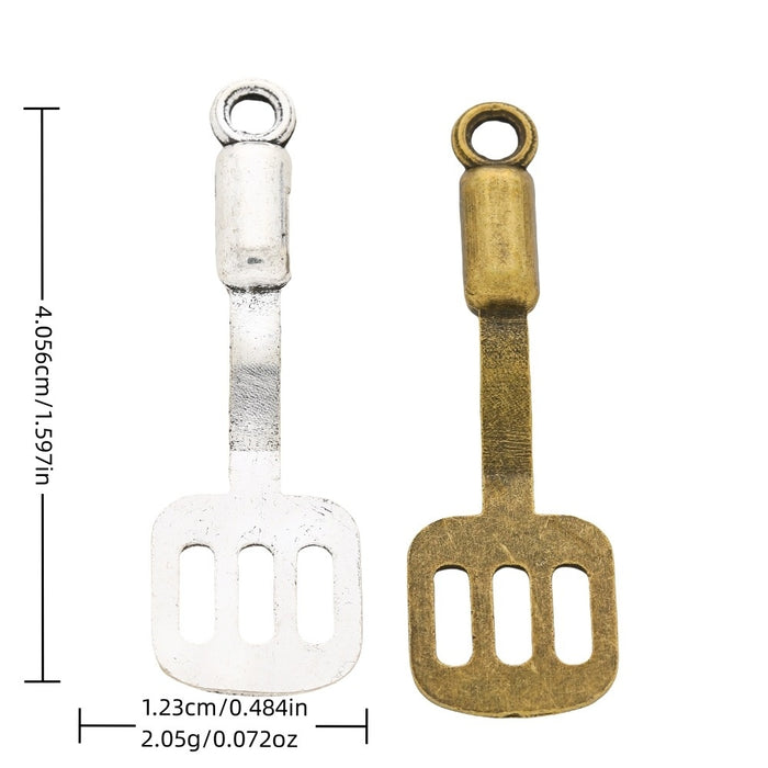 Zinc Alloy Spatula Charm Pendant for DIY Necklace Bracelet Jewelry Making
