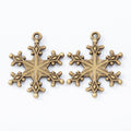 Zinc Alloy Snowflake Charm Pendant No.047597 for DIY Necklace Bracelet Jewelry Making view 2