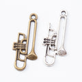 Zinc Alloy Trombone Charm Pendant for DIY Necklace Bracelet Jewelry Making view 5