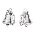 Antique Silver Zinc Alloy Bell Charm Pendant No.731639 for DIY Necklace Bracelet Jewelry Making view 2