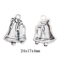 Antique Silver Zinc Alloy Bell Charm Pendant No.731639 for DIY Necklace Bracelet Jewelry Making view 1