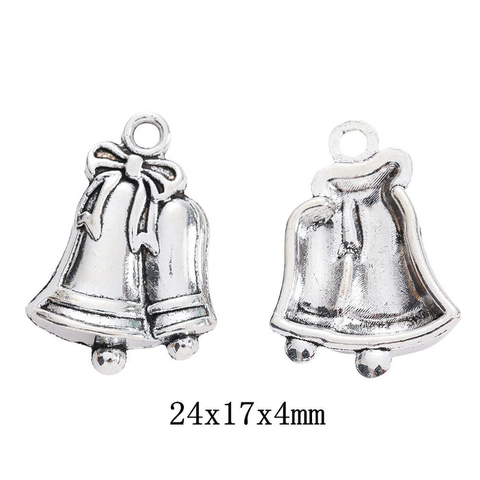 Antique Silver Zinc Alloy Bell Charm Pendant No.731639 for DIY Necklace Bracelet Jewelry Making