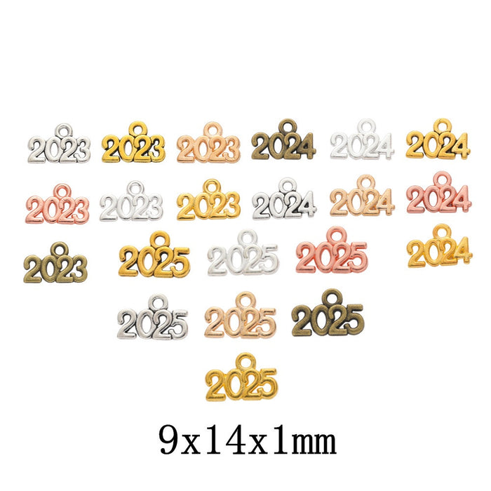 DIY Vintage Zinc Alloy Number Pendant Charm Jewelry Accessory For Necklace Bracelet Making