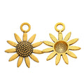 Zinc Alloy Sunflower Charm Pendant No.913644 for DIY Necklace Bracelet Jewelry Making view 2