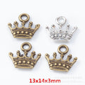 Zinc Alloy Crown Charm Pendant No.205177 for DIY Necklace Bracelet Jewelry Making view 1
