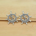 Zinc Alloy Anchor Wheel Charm Pendant for DIY Necklace Bracelet Jewelry Making view 4