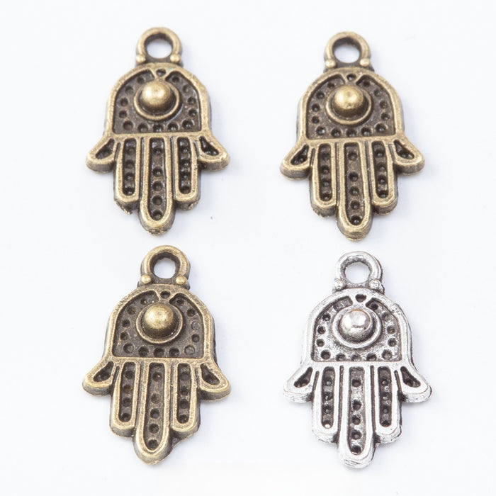 Zinc Alloy Hand Charm Pendant No.615191 for DIY Necklace Bracelet Jewelry Making