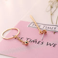 Korean Alloy Asymmetric Hollow Star Drop Stud Clip Long Bar Chain Geometric Fashion Earrings view 4