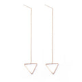 Elegant Korean Style Long Threader Alloy Geometric Heart Drop Chain Earrings view 5