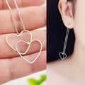 Elegant Korean Style Long Threader Alloy Geometric Heart Drop Chain Earrings view 1