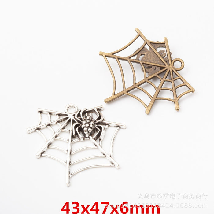 Zinc Alloy Spider Web Charm Pendant No.181569 for DIY Necklace Bracelet Jewelry Making