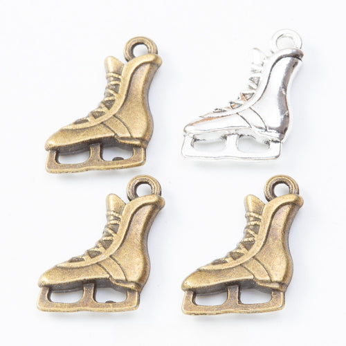 Zinc Alloy Ice Skate Charm Pendant No.946250 for DIY Necklace Bracelet Jewelry Making