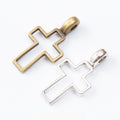 Zinc Alloy Cross Charm Pendant No.428301 for DIY Necklace Bracelet Jewelry Making view 1