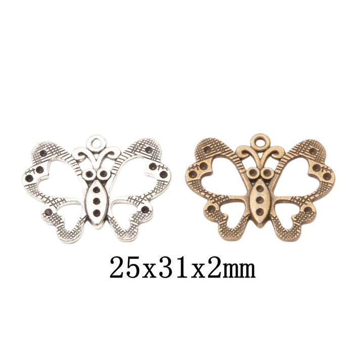 Zinc Alloy Butterfly Charm Pendant No.811265 for DIY Necklace Bracelet Jewelry Making