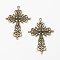 Zinc Alloy Cross Charm Pendant No.253470 for DIY Necklace Bracelet Jewelry Making view 2