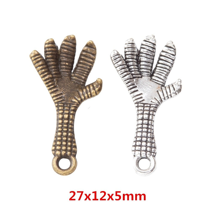 Zinc Alloy Eagle Claw Charm Pendant No.570551 for DIY Necklace Bracelet Jewelry Making