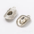 Zinc Alloy Cowboy Hat Charm Pendant No.597587 for DIY Necklace Bracelet Jewelry Making view 2