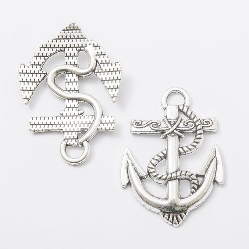 Zinc Alloy Anchor Charm Pendant No.881012 for DIY Necklace Bracelet Jewelry Making