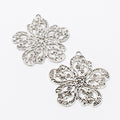 Zinc Alloy Flower Charm Pendant No.665843 for DIY Necklace Bracelet Jewelry Making view 3