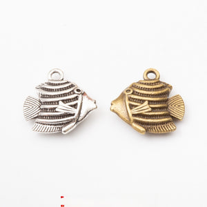 Zinc Alloy Fish Charm Pendant No.665466 for DIY Necklace Bracelet Jewelry Making