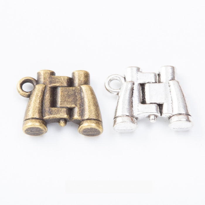 Zinc Alloy Binoculars Charm Pendant No.314830 for DIY Necklace Bracelet Jewelry Making