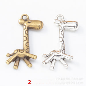 Zinc Alloy Giraffe Charm Pendant No.185245 for DIY Necklace Bracelet Jewelry Making