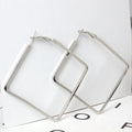 Fashion Geometric Square Big Hoop Alloy Drop Earrings For Women Elegant Nightclub Statement Earrings view 4