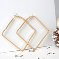 Fashion Geometric Square Big Hoop Alloy Drop Earrings For Women Elegant Nightclub Statement Earrings view 2