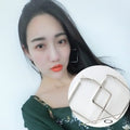 Fashion Geometric Square Big Hoop Alloy Drop Earrings For Women Elegant Nightclub Statement Earrings view 1