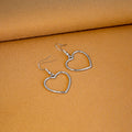 Sweet Hollow Geometric Heart Alloy Drop Dangle Earrings For Women Gold Silver Elegant Earrings view 4