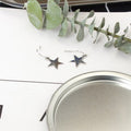 Minimalist Gold Tone Alloy Cute Five Point Star Drop Hook Dangle Earrings view 2