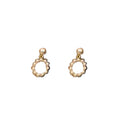 Elegant Korean Style Gold Alloy Faux Pearl Hollow Geometric Square Dangle Drop Stud Fashion Earrings view 5