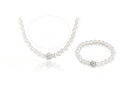 Elegant Round Pearl Stud Matching Necklace Jewelry Set For Women Light Luxury Bridal Gift Earrings view 5
