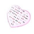 36 Pairs Heart Boxed Korean Enamel Acrylic Alloy Mini Stud Earrings Set For Women Earrings view 5