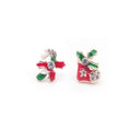 European American Christmas Reindeer Stud Earrings Tree Snowman Deer Gift Series For Women view 4