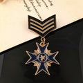 Korean Trendy British College Style Medal Brooch Five Point Star Badge Lapel Pin Accessory view 3