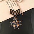Korean Trendy British College Style Medal Brooch Five Point Star Badge Lapel Pin Accessory view 1