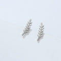 Elegant Korean Style Gold Alloy Feather Leaf Studs For Women, Delicate Minimalist Tree Branch Earrings view 2