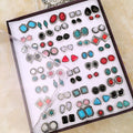 Elegant Korean Mixed Color Alloy Rhinestone Pearl Flower Heart Geometric Mini Stud Box Set Earrings view 3