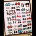 Elegant Korean Mixed Color Alloy Rhinestone Pearl Flower Heart Geometric Mini Stud Box Set Earrings view 4