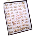 Elegant Korean Mixed Color Alloy Rhinestone Pearl Flower Heart Geometric Mini Stud Box Set Earrings view 5