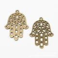 Openwork Hamsa Hand Charm in 2 Finishes for Jewelry Making view 6