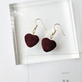 Vintage Velvet Heart Drop Hook Alloy Sweet Fuzzy Pom Ball Geometric Fashion Dangle Earrings view 4