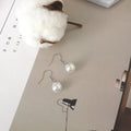 Elegant Korean Style Simulated Pearl Dangle Hook Alloy Ear Jewelry Fashion Earrings view 2