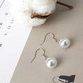 Elegant Korean Style Simulated Pearl Dangle Hook Alloy Ear Jewelry Fashion Earrings view 1